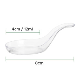 Plastové lžíce pro Ochutnávky Průhledný 8 cm (24 Ks)