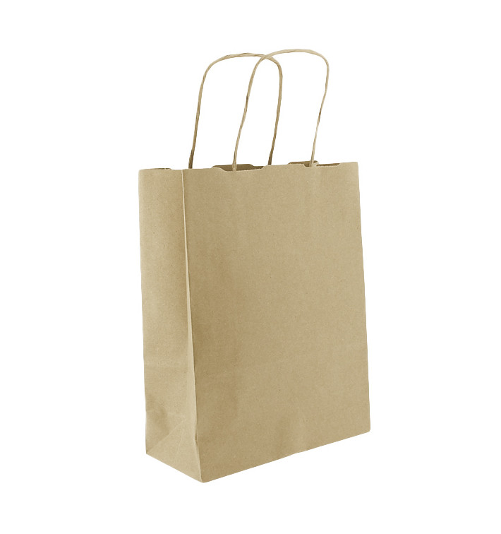 Papírové Tašky Kraft s Ouškems 100g/m² 18+8x24cm (450 Ks) Papírové Tašky Kraft s Ouškems 100g/m² 18+8x24cm (450 Ks)