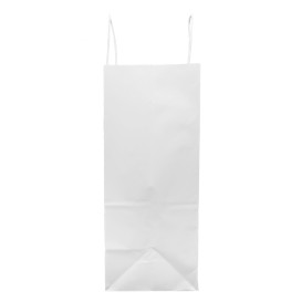 Papírové Tašky Kraft Bílá s Ouškems 100g/m² 25+13x33cm (25 Ks)