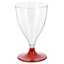 PS kelímek na vodu/víno Červená Foot 200ml 2P (48 Ks)