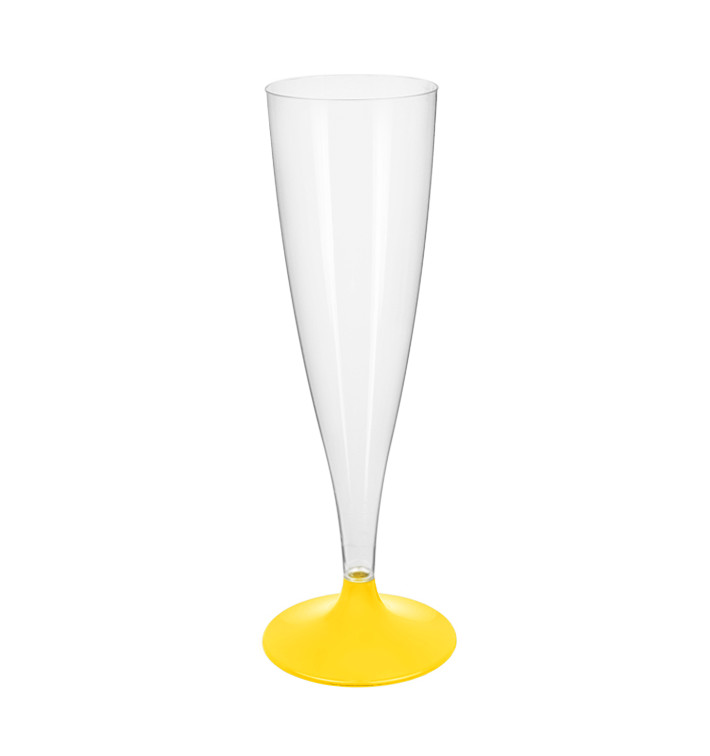 Plastové Sklenice Cava s Černou Žlutá 140ml 2P (400 Ks) Plastové Sklenice Cava s Černou Žlutá 140ml 2P (400 Ks)
