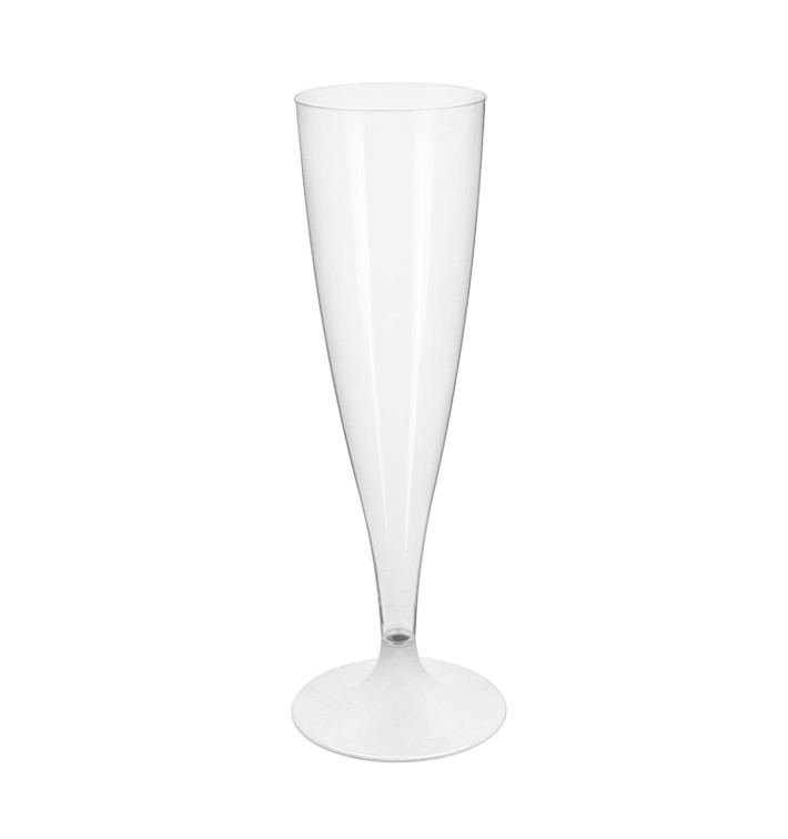 Plastové Sklenice Cava s Černou Bílý 140ml 2P (400 Ks) Plastové Sklenice Cava s Černou Bílý 140ml 2P (400 Ks)