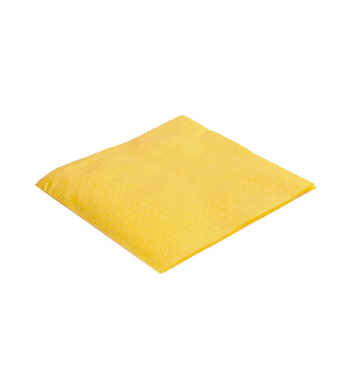 Papírové Ubrousky na Koktejl 20x20cm 2 Vrstvy Žlutá (6.000 Ks) Papírové Ubrousky na Koktejl 20x20cm 2 Vrstvy Žlutá (6.000 Ks)