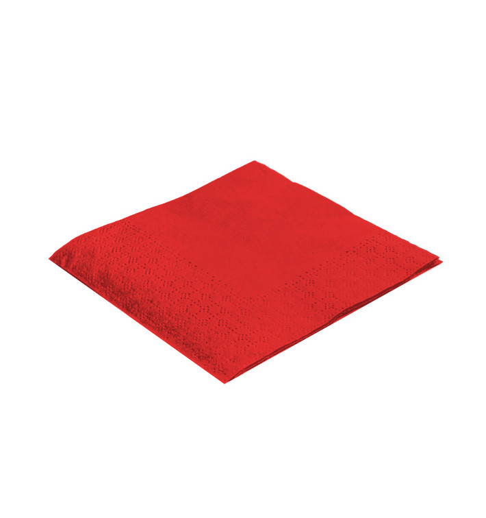 Papírové Ubrousky na Koktejl 20x20cm Červená (100 Ks) Papírové Ubrousky na Koktejl 20x20cm Červená (100 Ks)