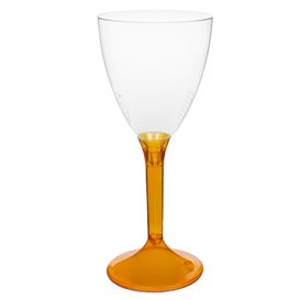 Plastové Sklenice na Víno s Černou Oranžový Průhledný 180ml 2P (200 Ks)