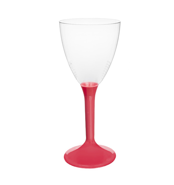 Plastové Sklenice na Víno s Coral Nožkou 180ml 2P (20 Ks) Plastové Sklenice na Víno s Coral Nožkou 180ml 2P (20 Ks)