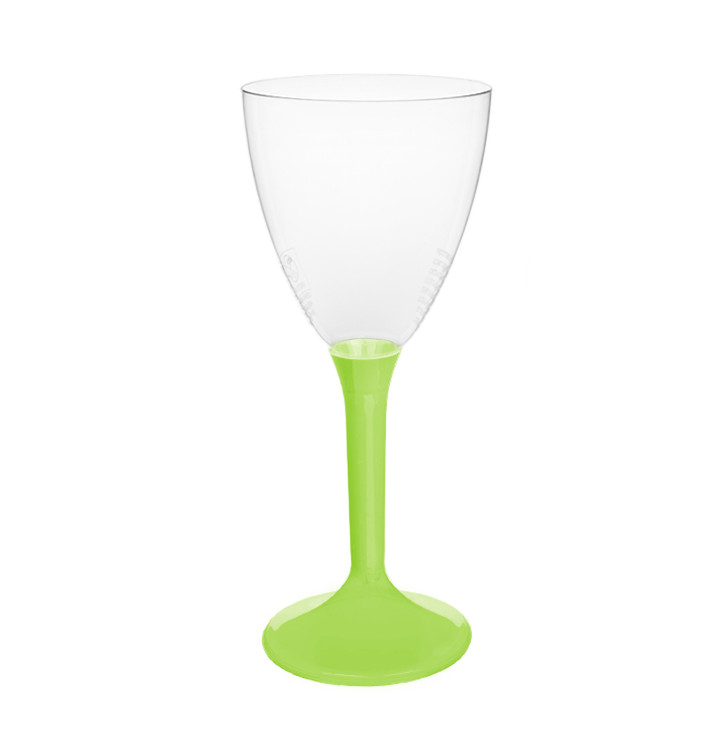 Plastové Sklenice na Víno s Černou Zelené Vápno 180ml 2P (200 Ks) Plastové Sklenice na Víno s Černou Zelené Vápno 180ml 2P (200 Ks)