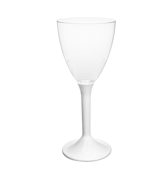 Plastové Sklenice na Víno s Černou Bílý 180ml 2P (20 Ks) Plastové Sklenice na Víno s Černou Bílý 180ml 2P (20 Ks)