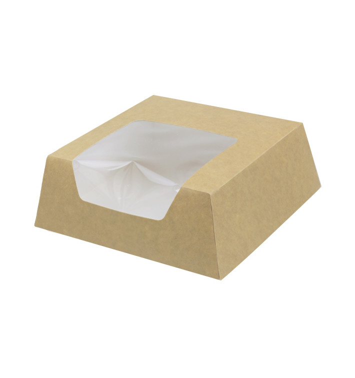 Krabička Karton Kraft s Okénkem 140x140x50mm (25 Ks) Krabička Karton Kraft s Okénkem 140x140x50mm (25 Ks)