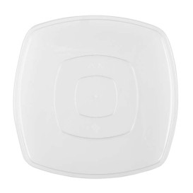 Plastové Talíř Plochá Průhledný Square PS 230mm (25 Ks)