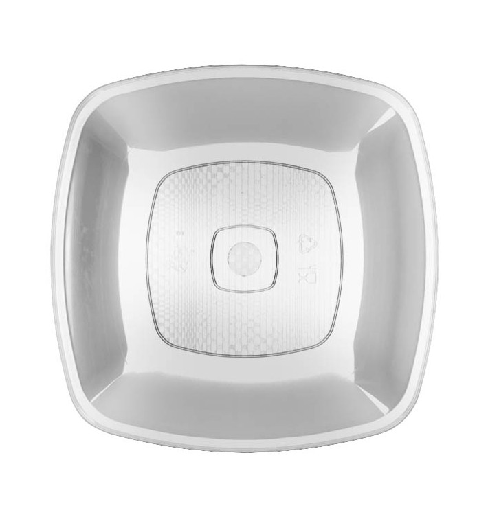 Plastové Talíř Plochá Průhledný Square PS 230mm (25 Ks) Plastové Talíř Plochá Průhledný Square PS 230mm (25 Ks)