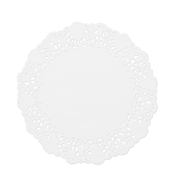 Papírové Krajky Kulaté Bílý Litos Ø140mm (250 Ks) Papírové Krajky Kulaté Bílý Litos Ø140mm (250 Ks)