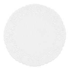 Papírové Krajky Kulaté Bílý Litos Ø180mm (250 Ks)