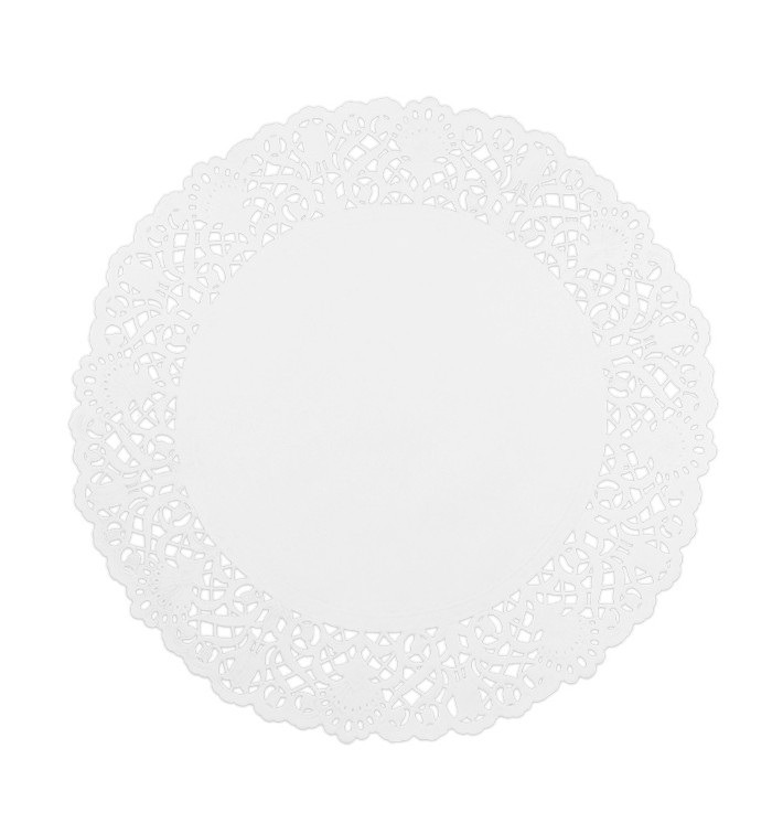 Papírové Krajky Kulaté Bílý Litos Ø280mm (250 Ks) Papírové Krajky Kulaté Bílý Litos Ø280mm (250 Ks)