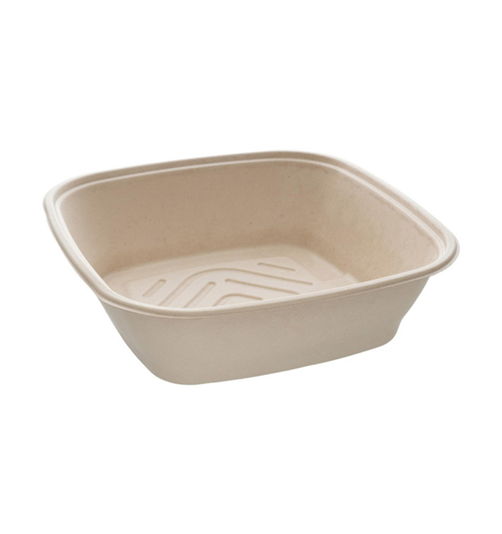 Misky z Cukrové Třtiny Přírodní Čtvercový 7000ml 36cm (5 Ks) Misky z Cukrové Třtiny Přírodní Čtvercový 7000ml 36cm (5 Ks)