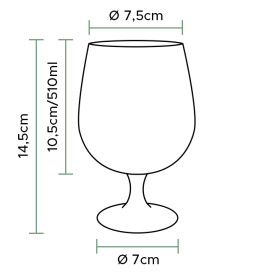 Pohárek Opakovaně Použitelné TRITAN na Pivo Ø75mm 510ml (1 Ks)