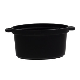 Kastrol pro Ochutnávky Černá s Víčko 7,5x6,5cm 60ml (200 Ks)