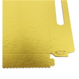 Papírové Podnos Obdélníkový Zlato s Plochým 22x28cm (400 Ks)