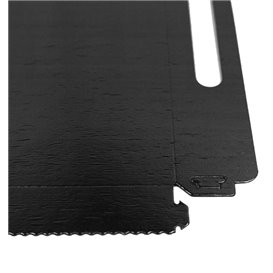 Papírové Podnos Obdélníkový Černá s Plochým 22x28 cm (100 Ks)