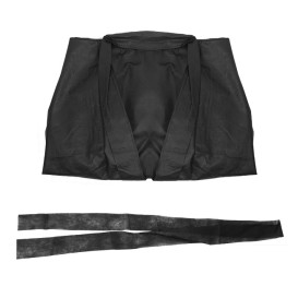 Šaty Kimono z Netkané Textilie PP s Opaskem a Kapsy Černá XL (1 Ks)