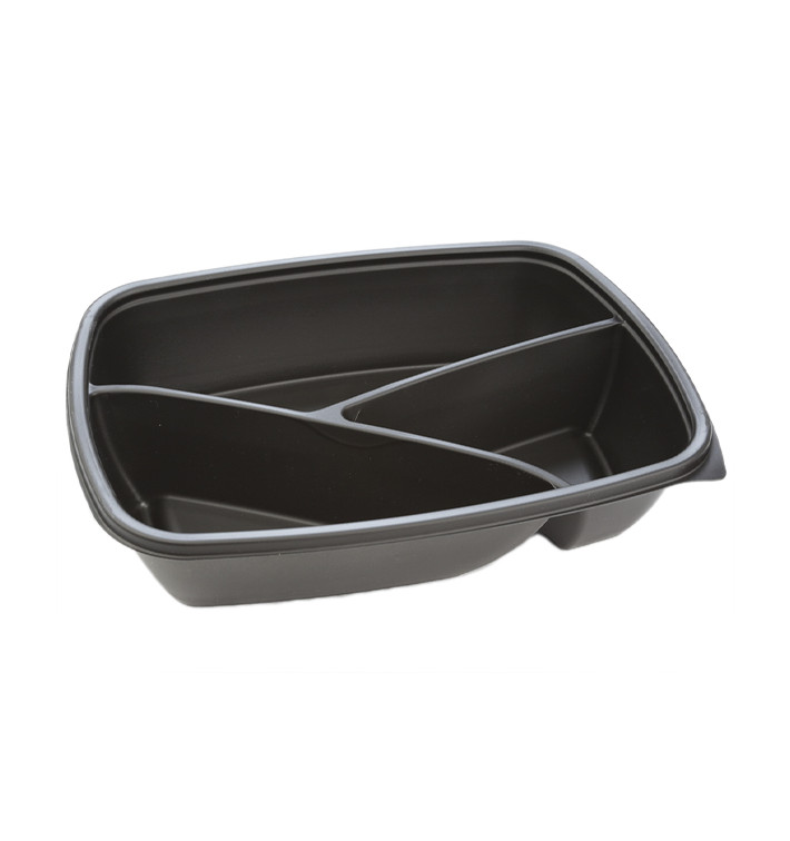 Plastové Obaly PP 3 Vrstvami Černá 900ml 23x17x5cm (300 Ks) Plastové Obaly PP 3 Vrstvami Černá 900ml 23x17x5cm (300 Ks)