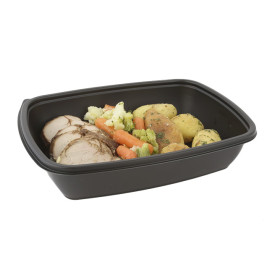 Plastové Obaly PP Černá 900ml 23x16,5cm (300 Ks)