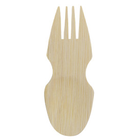 Bambusový Vidlička Spork 9cm (20 Ks)