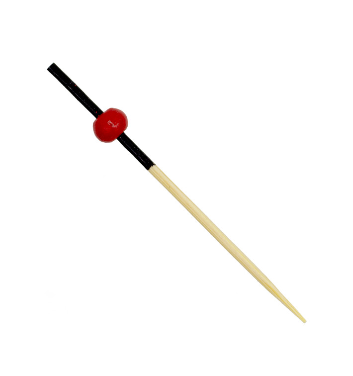Napichovátko Bambusové Červeno-Černé 7cm (100 Ks) Napichovátko Bambusové Červeno-Černé 7cm (100 Ks)