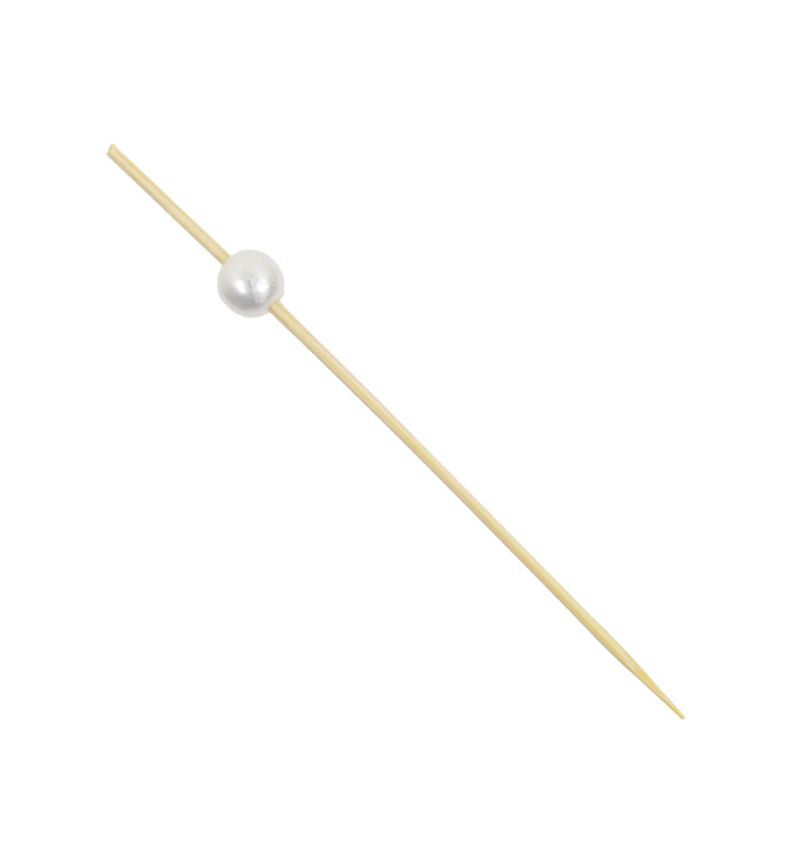 Bambusové Špejle Zdobené Perla 9cm (100 Ks) Bambusové Špejle Zdobené Perla 9cm (100 Ks)