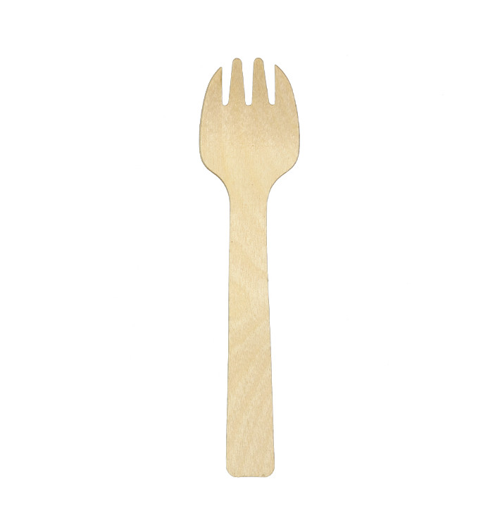 Dřevěný Vidlička Spork 10,5cm (100 Ks) Dřevěný Vidlička Spork 10,5cm (100 Ks)