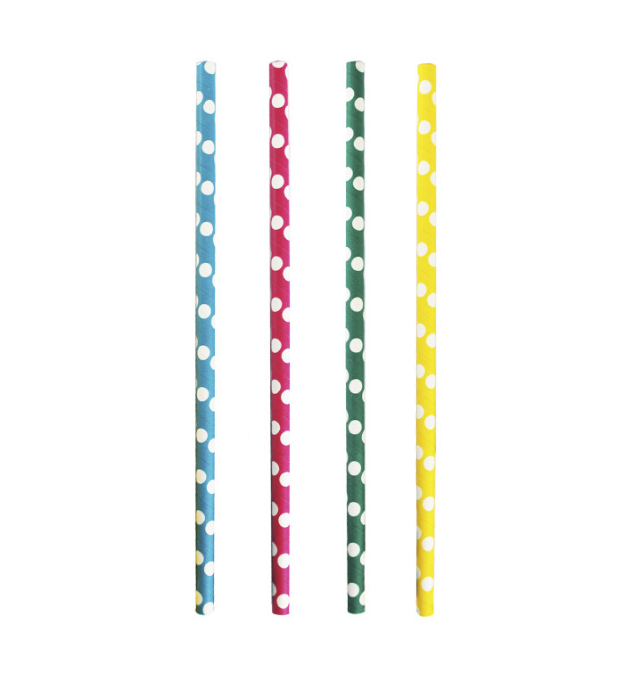 Papírová Rovná Brčka Odrůda Koktejl Ø8mm 24cm (3.000 Ks) Papírová Rovná Brčka Odrůda Koktejl Ø8mm 24cm (3.000 Ks)