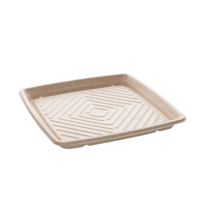 Tácek Čtvercový z Cukrové Třtiny 31x31cm (5 Ks) Tácek Čtvercový z Cukrové Třtiny 31x31cm (5 Ks)