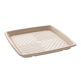 Tácek Čtvercový z Cukrové Třtiny 31x31cm (25 Ks)