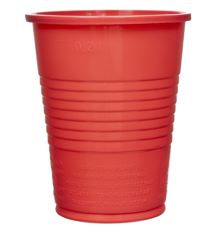 Plastové Kelímek PS Červené 200ml Ø7cm (50 Ks) Plastové Kelímek PS Červené 200ml Ø7cm (50 Ks)