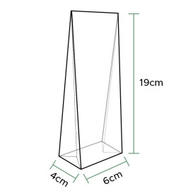 Tašky s Polypropylen Čtvercový Pozadí 6x19+4cm G160 (100 Ks)