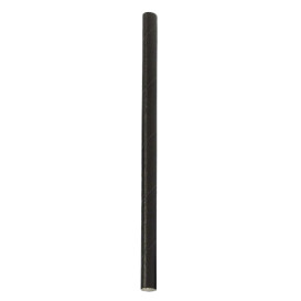 Papírová Rovná Brčka Černá Ø8mm 14cm (6.000 Ks)