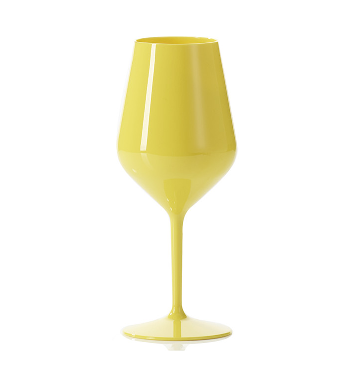 Pohárek Opakovaně Použitelné na Víno Tritan Žlutá 470ml (1 Ks) Pohárek Opakovaně Použitelné na Víno Tritan Žlutá 470ml (1 Ks)