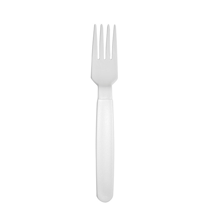 Vidlička Opakovaně použitelné Odolné PP Bílá 18,5cm (6 Ks) Vidlička Opakovaně použitelné Odolné PP Bílá 18,5cm (6 Ks)