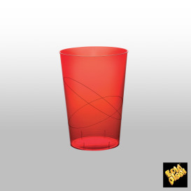 Kelímek Krystal PS "Moon" Červené Průhledný 230ml (50 Ks)