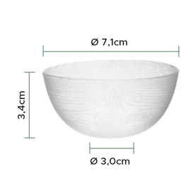 Misky Ochutnávky Wielokrotnego Użytku PS " Cortex " Průhledný 90ml (25 Ks)