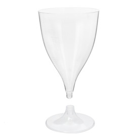 Plastové Sklenice na Víno s Černou Průhledný 200ml 2P (400 Ks)