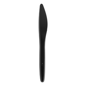 Plastový Nůž Luxury Černá 175 mm (2000 Ks)