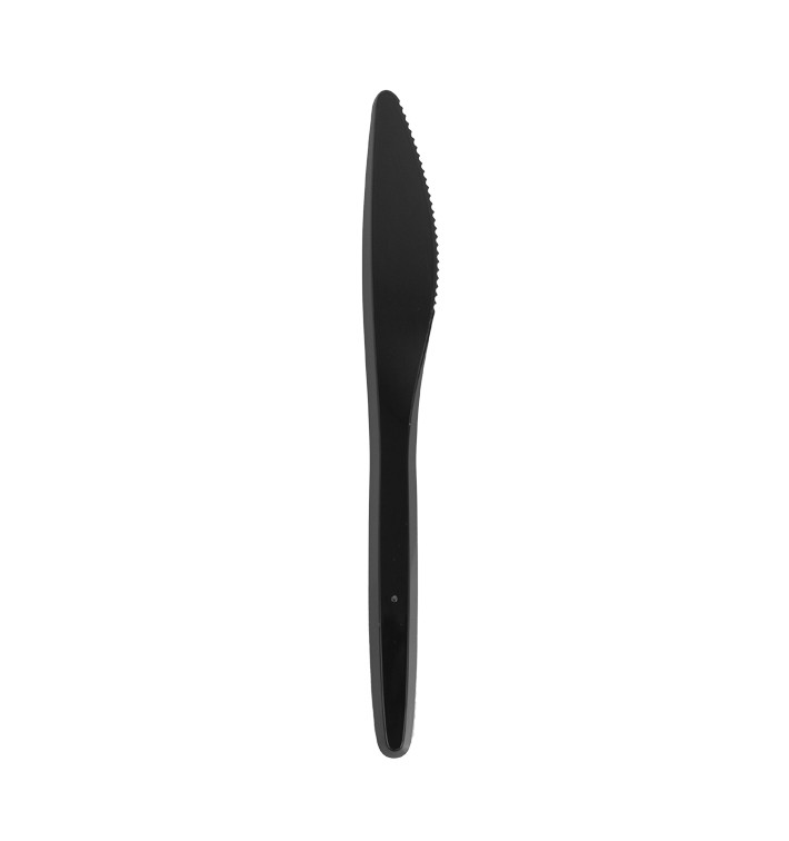 Plastový Nůž Luxury Černá 175 mm (2000 Ks) Plastový Nůž Luxury Černá 175 mm (2000 Ks)