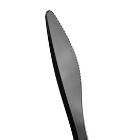 Plastový Nůž Luxury Černá 175 mm (2000 Ks)