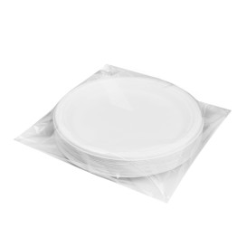 Talíř z Cukrové Třtiny Bílý Ø22 cm (50 Ks)