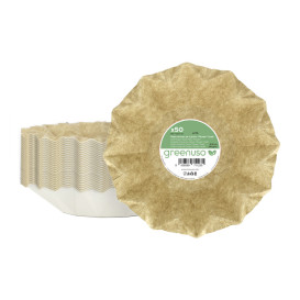 Kartonové Talíř Hluboký Kraft “Flower” Ø16cm 245g/m² (800 Ks)