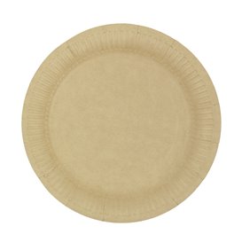 Papírové Talíře Kulaté “Radial” Kraft Ø18cm 200gr/m² (650 Ks)