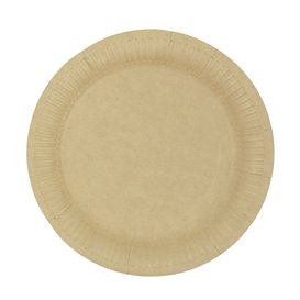 Papírové Talíře Kulaté “Radial” Kraft Ø18cm 200gr/m² (50 Ks)