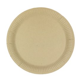 Papírové Talíře Kulaté “Radial” Kraft Ø23cm 200gr/m² (50 Ks)