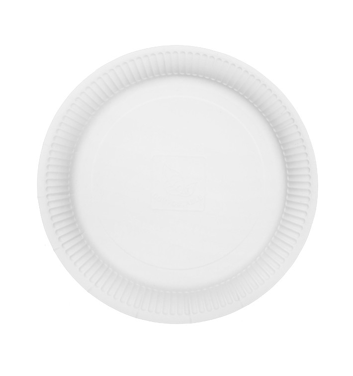 Papírové Talíře Kulaté “Radial” Bílé Ø23cm 200gr/m² (50 Ks) Papírové Talíře Kulaté “Radial” Bílé Ø23cm 200gr/m² (50 Ks)
